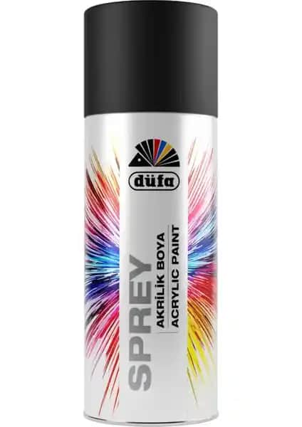 Düfa Sprey Boya Düz Renkler 0526 Mat Siyah Hızlı Kuruma ve Yüksek Kapatıcılık Özelliği ile