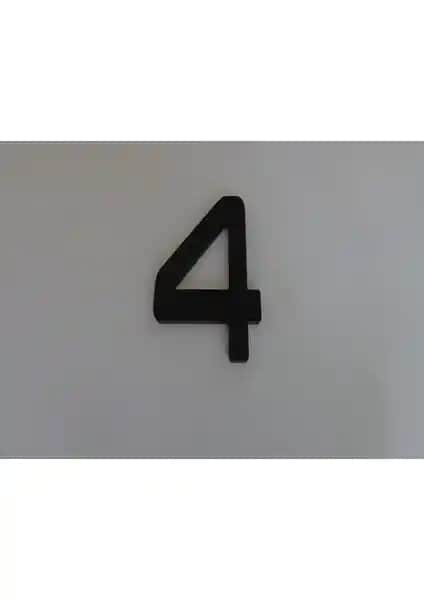 Gendec 6 cm Kapı Daire Villa Birim Numarası No:4 - Dayanıklı ve Estetik Kapı Aksesuarı