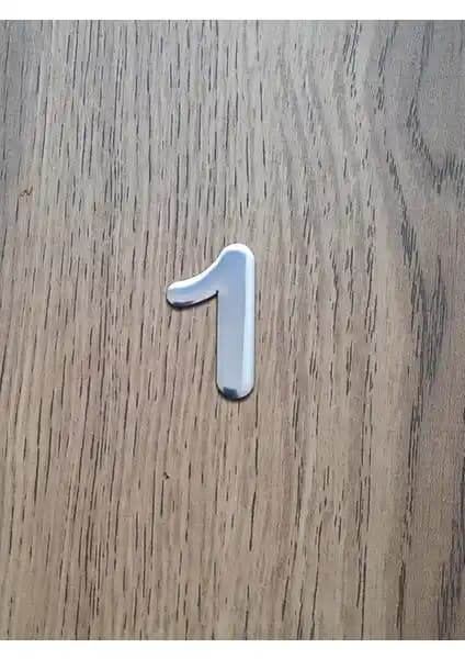 Gendec Metal Kapı Numarası 4.2 cm No:1 - Dayanıklı ve Şık Uygulama Seçeneği