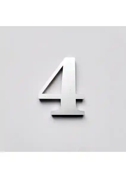 Gendec Metalik Gri Kapı Numarası 5 cm Dayanıklı ve Estetik Çözüm