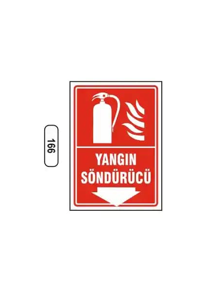 Gündoğdu Yangın Söndürücü Uyarı İkaz Levhası 25x35 cm Güvenlik ve Dayanıklılık