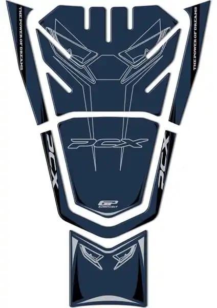 Honda PCX 125 2021-2024 İçin GP Kompozit Mavi Tank Pad ile Koruma ve Estetik Artışı