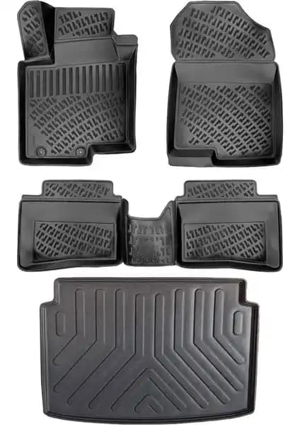 Hyundai Bayon 2021 Sonrası İçin Rizline 3D Havuzlu Paspas ve Bagaj Havuzu Çözümü