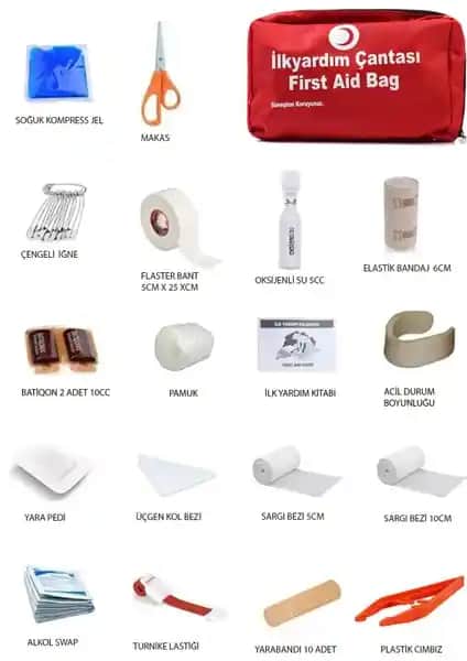 Kkdavm İlk Yardım Çantası ve Acil Müdahale Seti: Temel Güvenlik ve İlk Yardım Malzemeleri