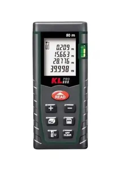 KL Pro Kllzm50 50Metre Profesyonel Lazer Mesafe Ölçer İnşaat ve Endüstri Kullanımı İçin