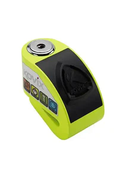 Kovix KD6-FG Alarmlı Disk Kilit Neon Sarı Güvenlik Çözümü Motosikletler İçin