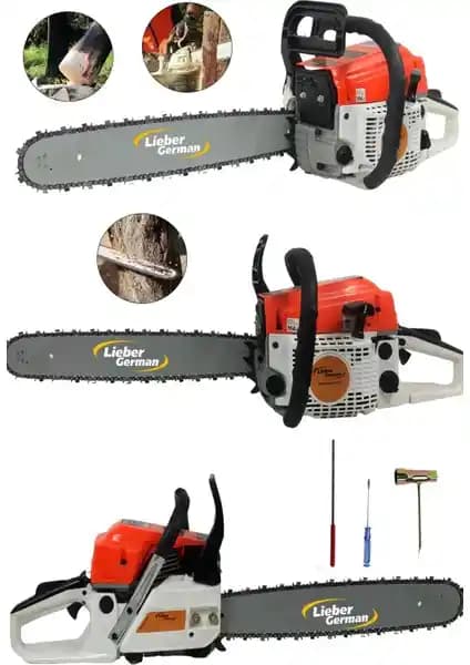 Lieber German GTH5900 Profesyonel Benzinli Odun Kesim Motoru 62 cc Güçlü Performans