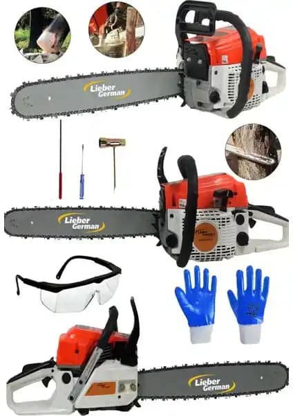 Lieber German MSC-230 Benzinli Profesyonel Testere: Güçlü ve Dayanıklı Ağaç Kesim Aracı