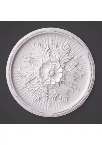 Linda Desenli Strafor Tavan Lamba Göbeği 40 cm Hafif ve Dayanıklı Dekoratif Aksesuar