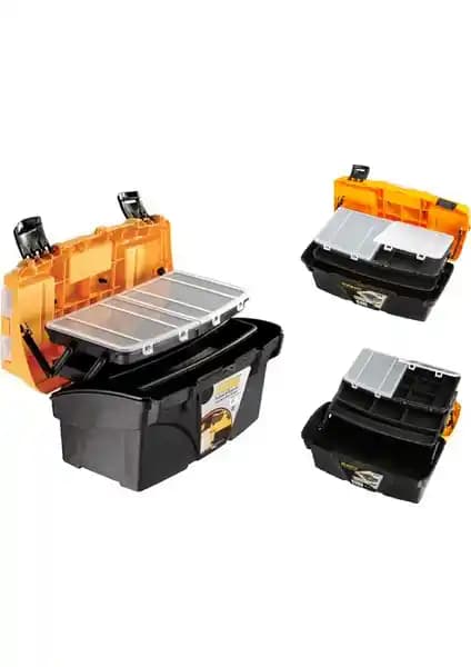 Mano Raflı Bölme Çekmeceli Alet Takım Çantası 17 İnç, Dayanıklı ve Çok Fonksiyonlu Depolama Çözümü