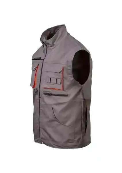 Mervem Harman Karışımı Çok Cepli Gri Yelek Konfor ve Şıklık Sunan Günlük Kullanım Ürünü