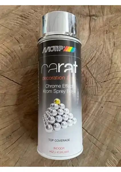 Motip Carat 400 ml Krom Efekt Sprey Boya ile Parlak ve Estetik Yüzeyler Sunar