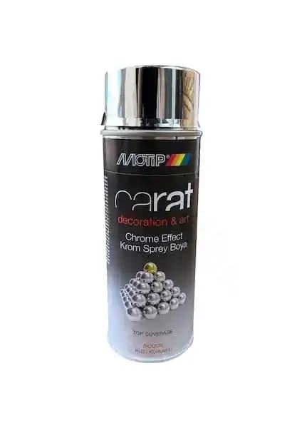 Motip Carat Krom Sprey Boya 400 ml ile yüzeylerde parlak ve dayanıklı krom efekti elde edin