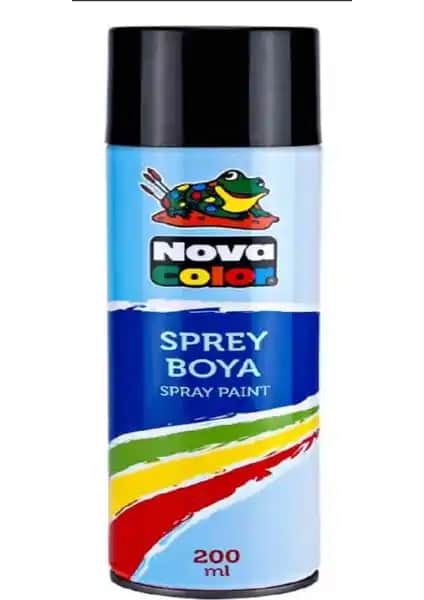 Nova Color Sprey Boya 200Ml Siyah - Kolay Uygulama ve Uzun Süreli Renk Koruma