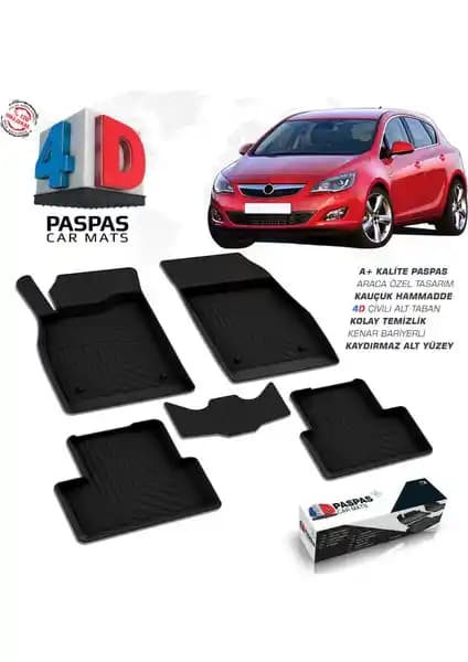 Opel Astra J HB 4D İçin Yüksek Kalite Havuzlu Paspaslar 2010-2015 Model Uyumlu