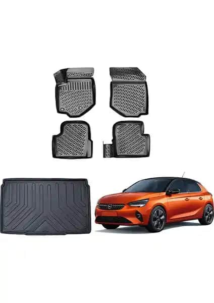 Opel Corsa F 2020+ İçin Rizline 3D Paspas ve Bagaj Havuzu Ürünleri