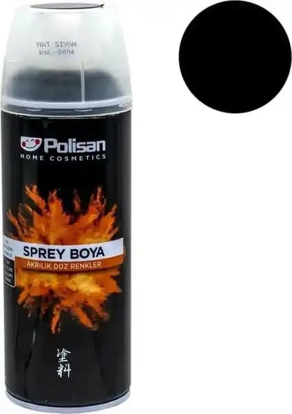 Polisan Akrilik Sprey Boya Mat Siyah RAL9004: Dayanıklı ve Estetik Boyama Çözümü