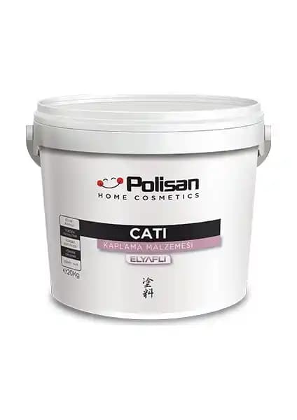 Polisan Çatı Elyaflı Kaplama Malzemesi Beyaz 20 kg: Yüksek Performanslı İzolasyon Çözümü
