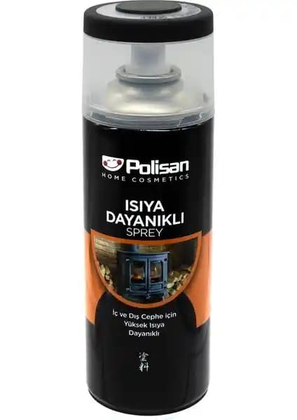 Polisan Isıya Dayanıklı Siyah Sprey 400 ml yüksek ısıya uygun, dayanıklı ve estetik çözümler