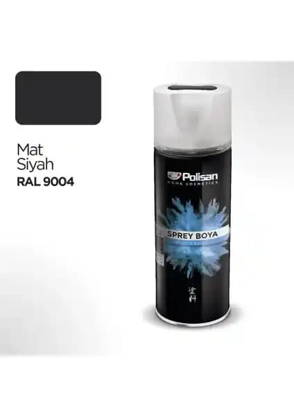 Polisan Plastik Yüzey Mat Siyah Sprey Boya 400 ml - Dayanıklı ve Estetik Kaplama Çözümü
