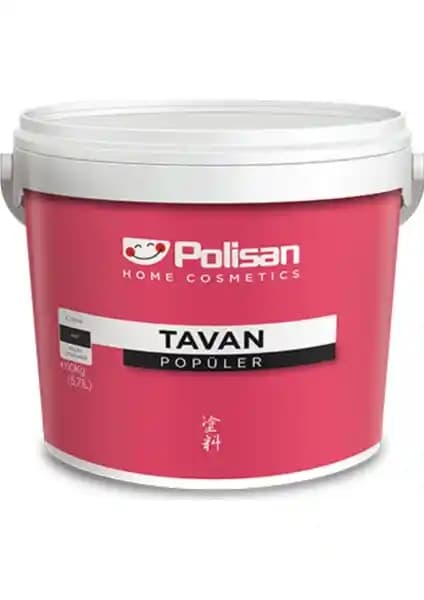 Polisan Popüler Tavan Boyası Beyaz 3,5 kg yüksek kapama ve kolay kullanım özellikleriyle