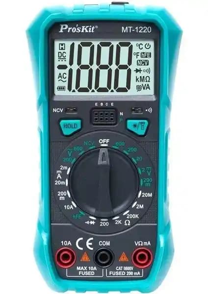 Pro's Kit MT-1220 Dijital Multimetre: Güvenilir ve Çok Yönlü Elektrik Ölçüm Aracı