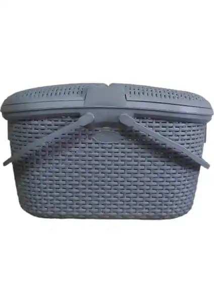 Redro Home Rattan Desenli 30 lt Piknik Sepeti Şık ve Fonksiyonel Taşıma Çözümü