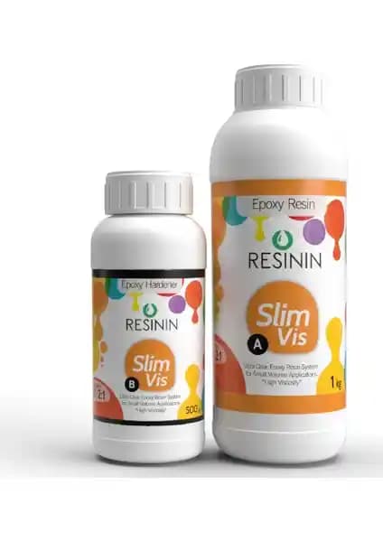 Resinin Slim Vis 1500 Gr A+B Epoksi Reçine ile Şeffaf ve Yoğun Tasarımlar Yapın