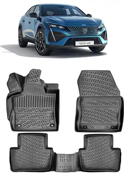 Rizline Peugeot 408 2023 Sonrası İçin 3D Havuzlu Siyah Paspas Kalite ve Güvenlik İçin Uygun