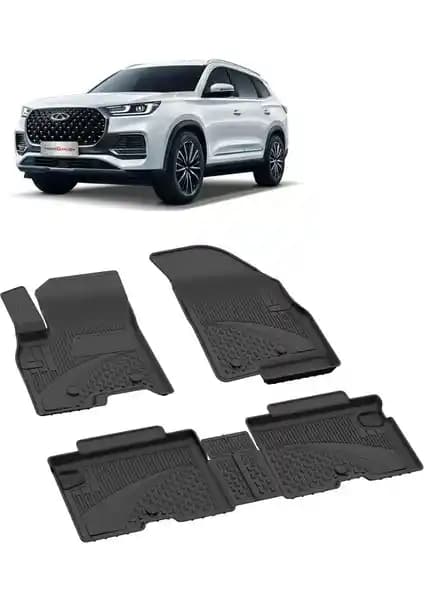 Sahler Chery Tiggo 8 Pro ve Pro Max 2020-2025 Uyumlu 4.5D Premium Havuzlu Oto Paspasları