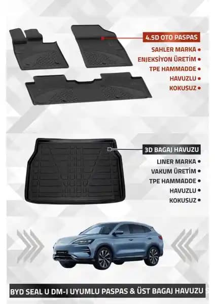 Sahler Uyumlu Byd Seal 2024+ Oto Paspas Seti Çevre Dostu ve Dayanıklı Tasarım