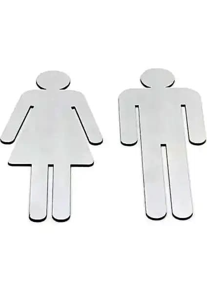 Se-Dizayn Wc Tuvalet Işareti Bayan ve Bay Takımı Modern ve Dayanıklı Yönlendirme Çözümü