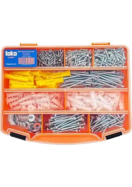 Toko Hobi-1 891 Parça Çok Amaçlı Montaj ve Sabitleme Seti Güvenilir Çözüm