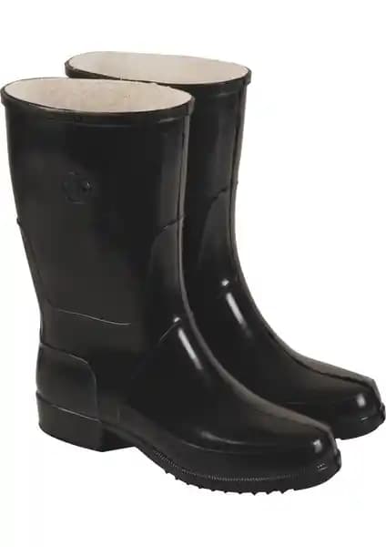Toptancı Amca Arısan Siyah Uzun Diz Altı Su Geçirmez Çizme İnşaat ve Tarım Sektörü İçin Uygun