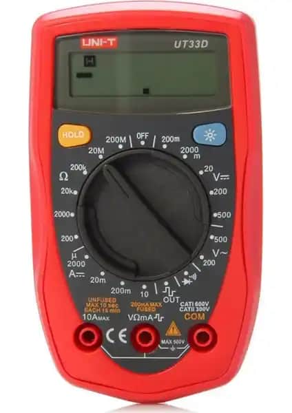 UNI-T UT33D Dijital Multimetre: Güvenilir ve Çok Yönlü Elektrik ve Elektronik Ölçüm Aracı