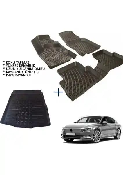 Volkswagen Passat B8 İçin Özel Tasarım 3D Oto Paspas ve Bagaj Havuzu Ürünleri
