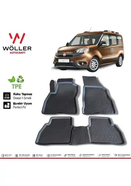 Wöller Fiat Doblo 2010 Sonrası İçin Özel 3D Havuzlu Paspaslar Güncel Modeller