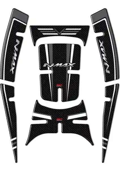 Yamaha NMAX 125 / 155 2021-2024 Uyumlu GP Kompozit Tank Pad Seti Gri