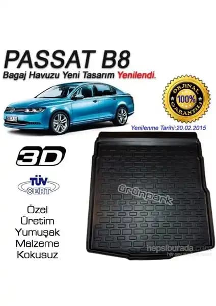 Yeni Passat B8 İçin Dayanıklı ve Pratik Bagaj Havuzu Paspası Detaylı Tanıtım