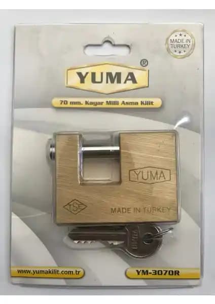Yuma 70 Mm Kayar Milli Asma Kilit Güvenlik ve Dayanıklılık Standardına Uygun