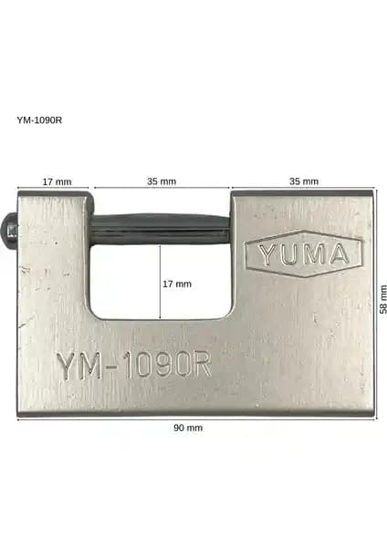 Yuma Kilit 1090R Asma Kilit 90 mm Krom Kaplama Güvenlik Çözümü
