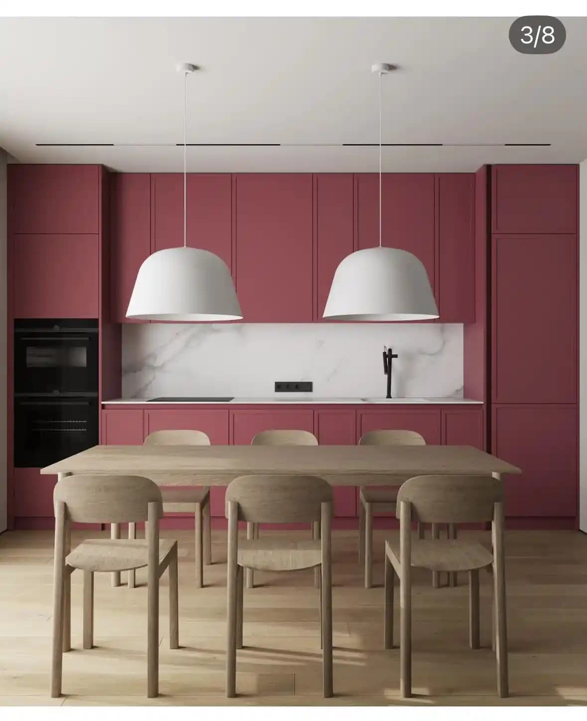 Mutfak Dekorasyonunda Ahududu Tonlarının Estetik ve Pratik Değerlendirmesi