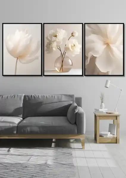 Ev Dekorasyonunda Kullanılan Çiçek Temalı Duvar Tablosu Karşılaştırması