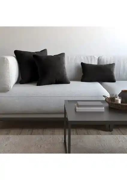 Demor Home Soft Serisi Panter Siyahı ve Pastel Kadife Renk Kırlent Karşılaştırması