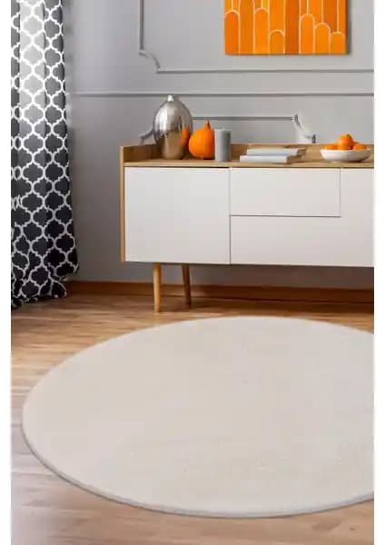 Dijidekor Açık Vizon-Krem Yuvarlak Post Dokuma Halı ile Lagom Life Siyah Peluş Halı Karşılaştırması