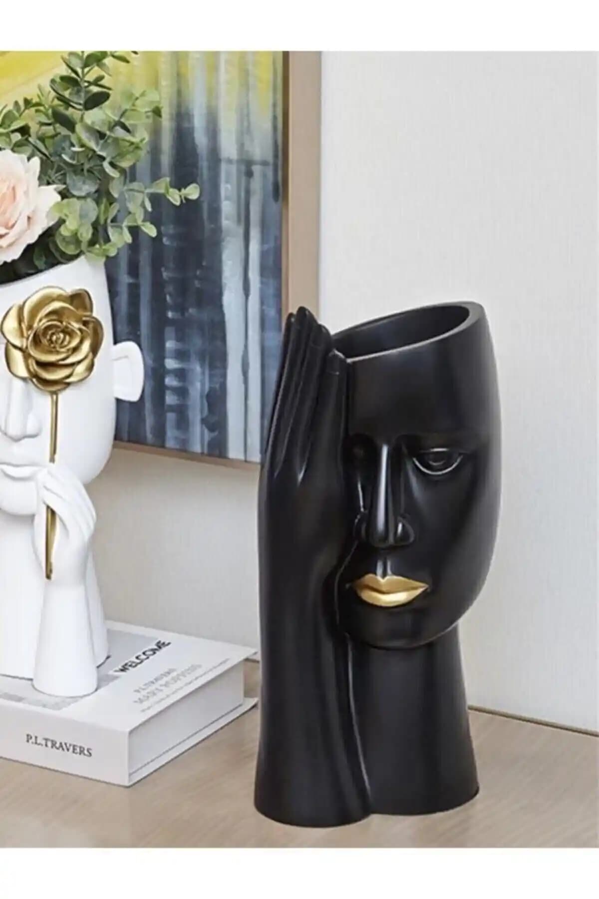 Elvanhobi Büyük Boy Siyah Vazo: Şık ve Dayanıklı Tasarım