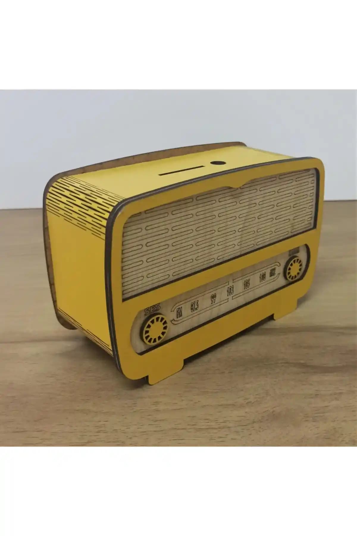 Genel Markalar Rustik Ahşap Radyo Kumbara: Şık ve Fonksiyonel