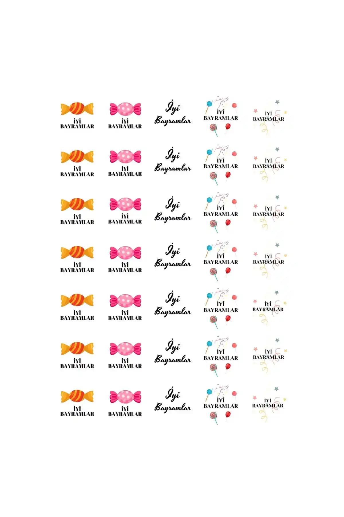 Bimotif ve Dekals Bayram Temalı Sticker Setleri Karşılaştırması