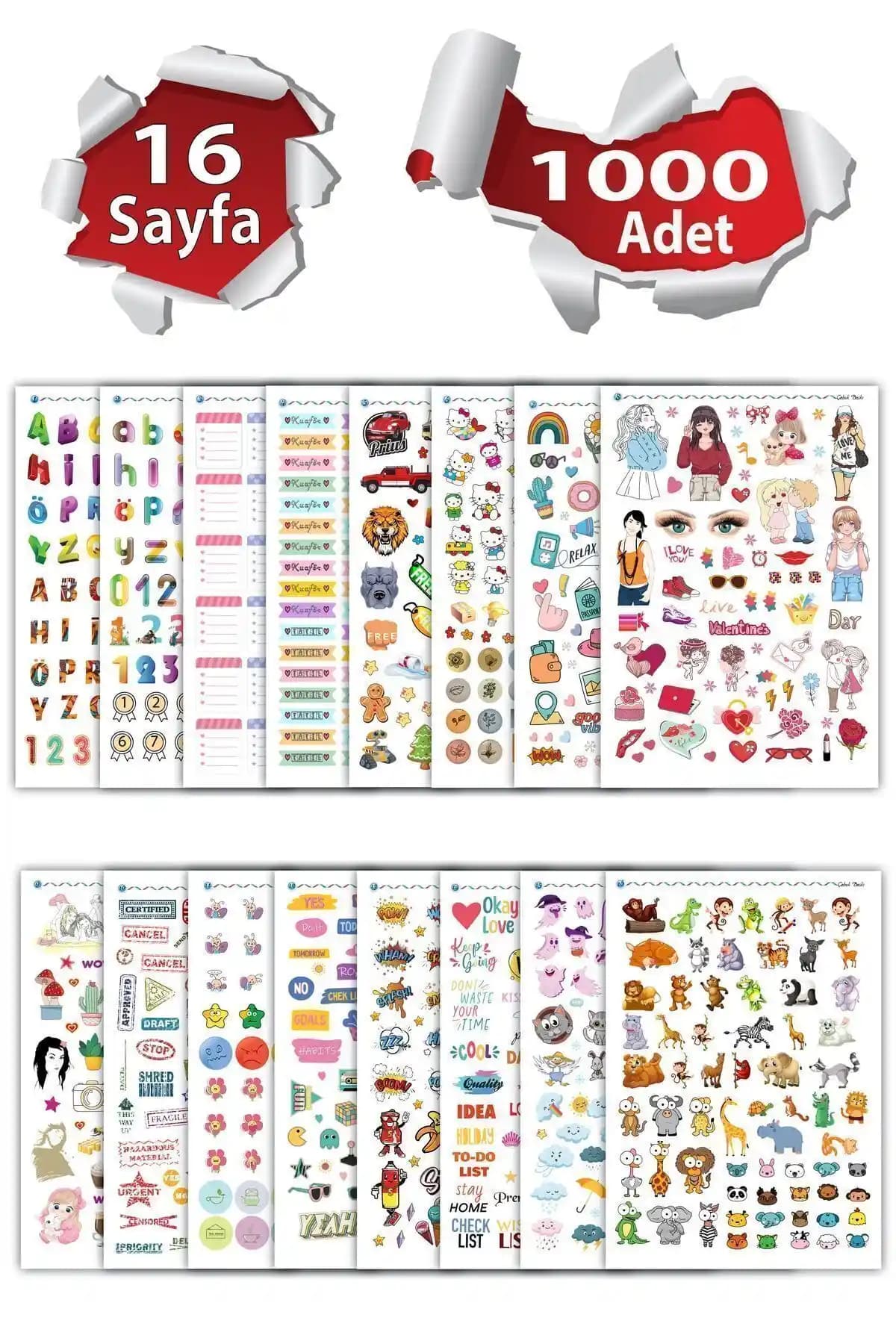 Cabuk Baskı Sticker Book ve TUGİBU Sonbahar Temalı Sticker Seti Karşılaştırması