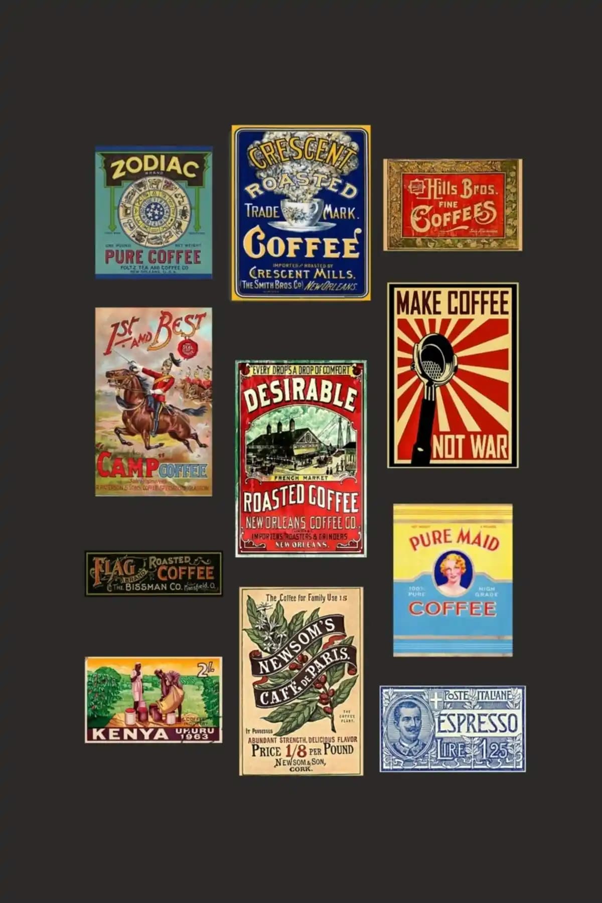ENGINPRINT Vintage Coffee ve Pul Temalı Sticker Karşılaştırması Ürün Özellikleri ve Kullanıcı Yorumları